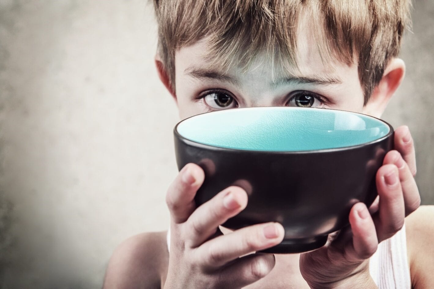 Kid with bowl