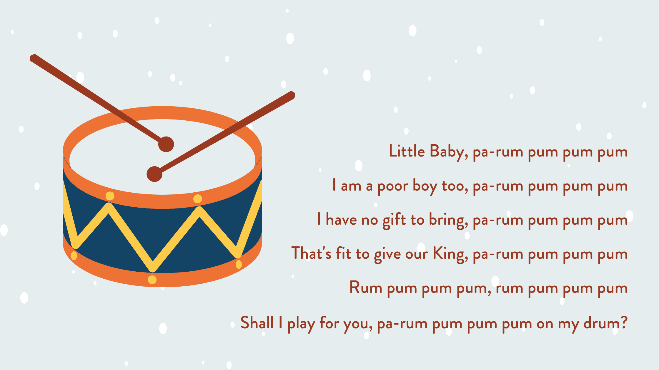 Little Drummer Boy, Sharing Hope, Gratefulness, Giving, Feed the Hungry, Donate Physical Assets, Holiday Season<br />
