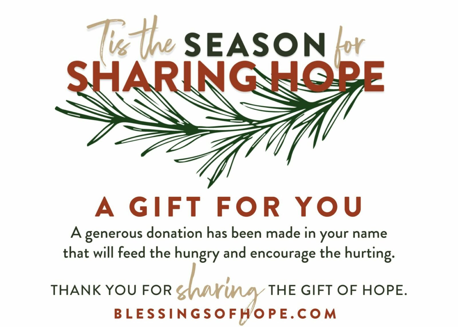 Give through Blessings of Hope