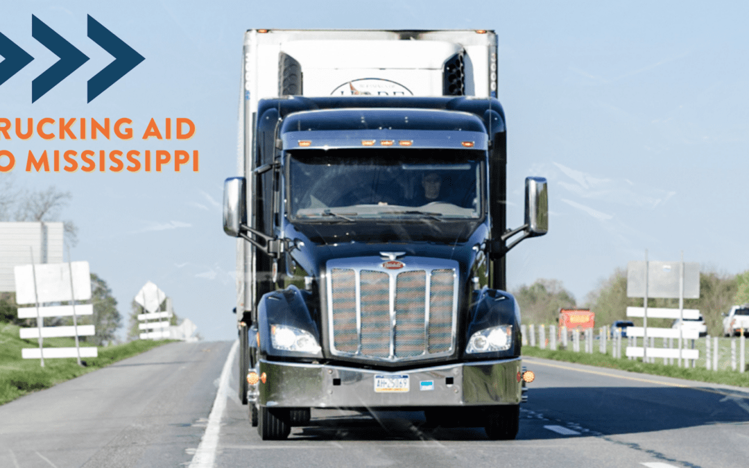 Disaster Aid, Mississippi, Tornado, Distribution Center, Semi-loads of supplies, Food, Water, Clothing